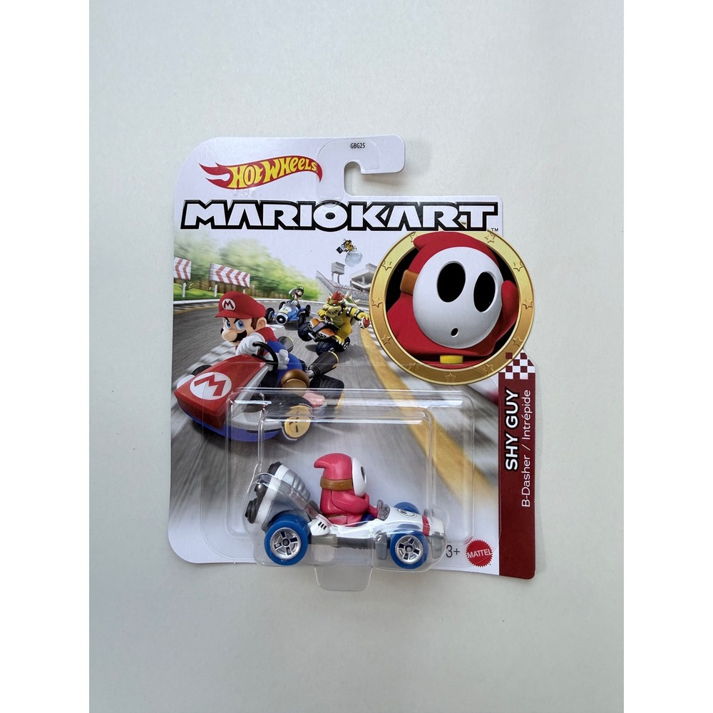 Hot Wheels Mario Kart Shy Guy B-Dasher Die-Cast 1:64 Scale Mattel GJH61 New